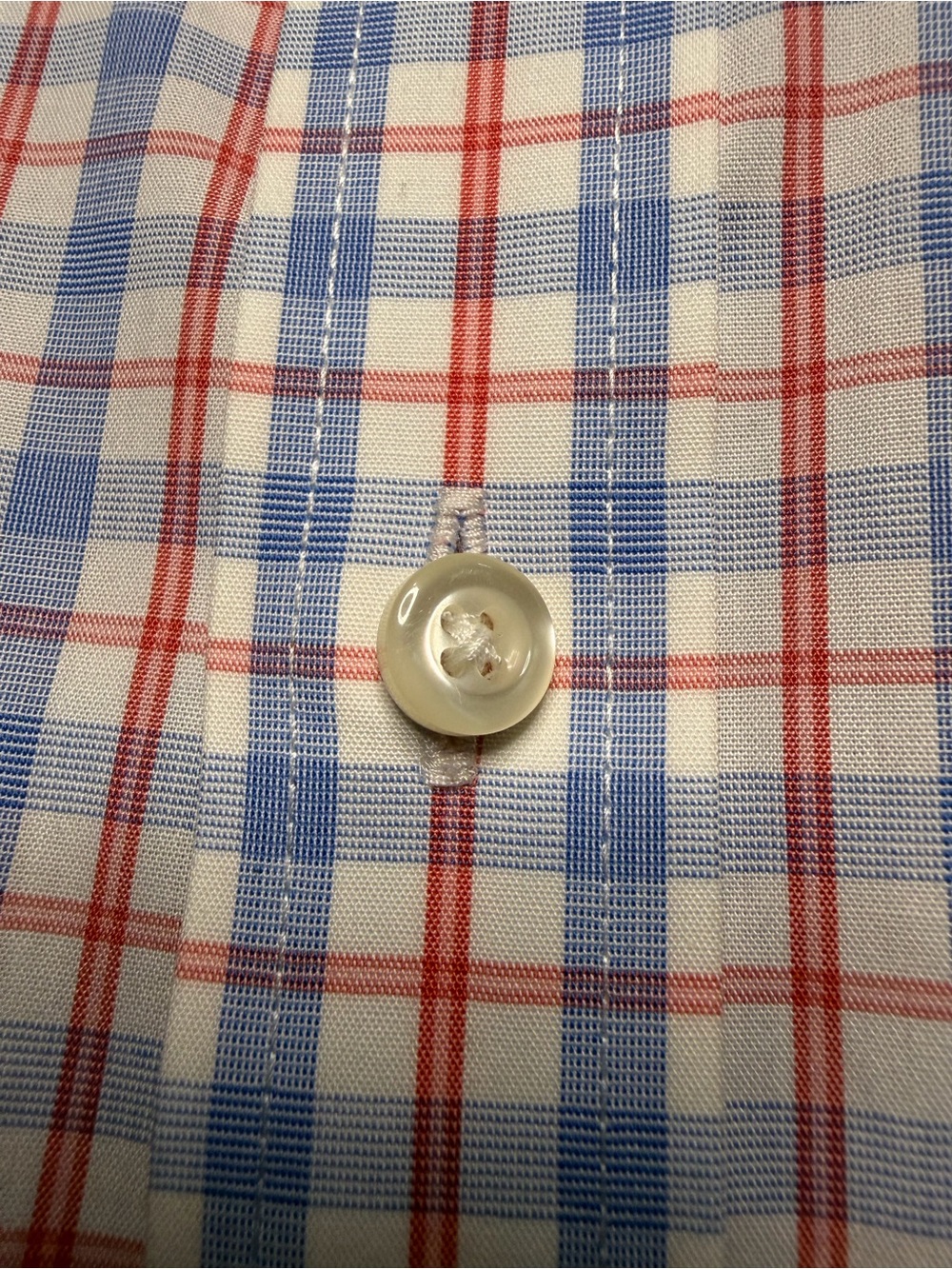 Stafford Pink and Blue Check Long-Sleeve Dress Shirt - Picture 5 of 6